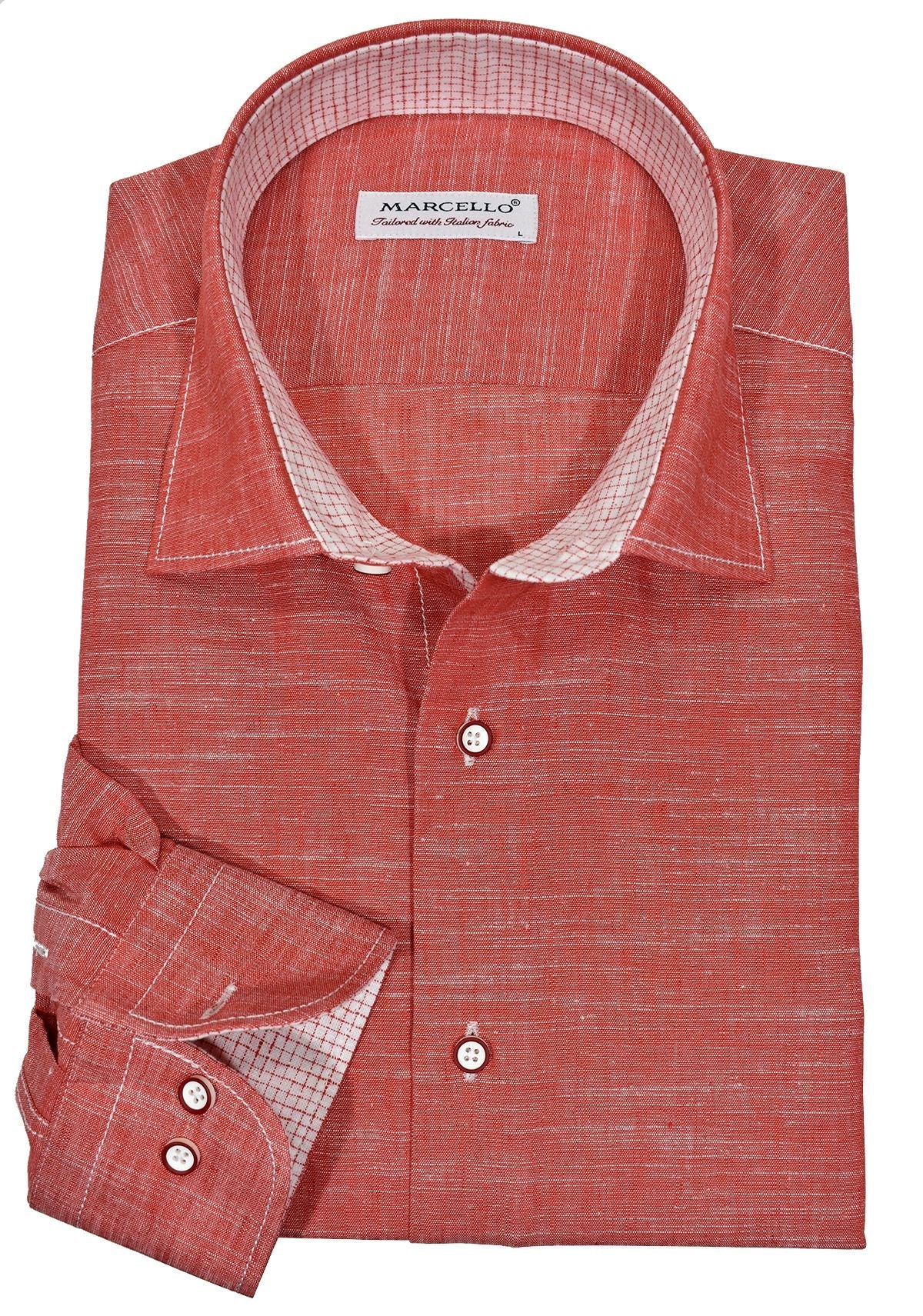 W686 Red Classic Solid Linen