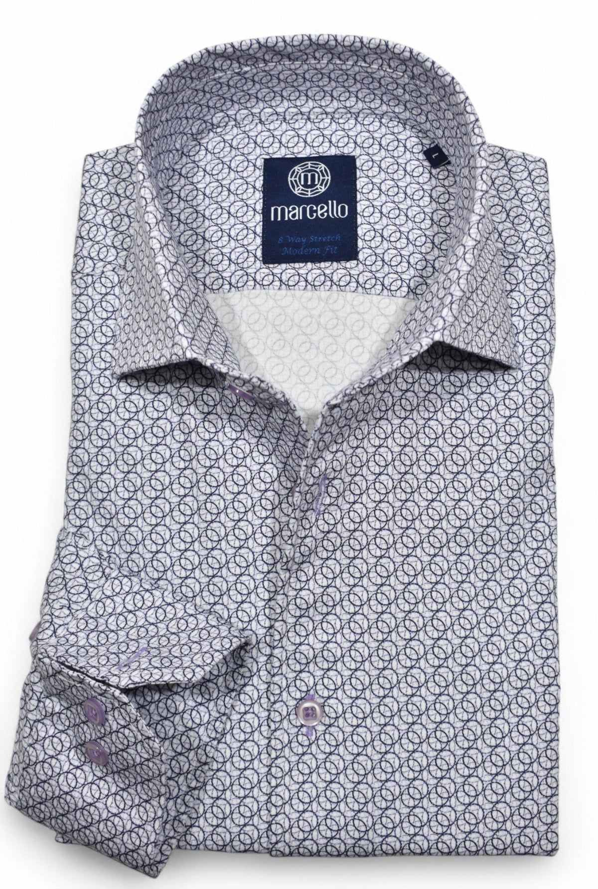 W8978R Concentric Circles Stretch Cotton