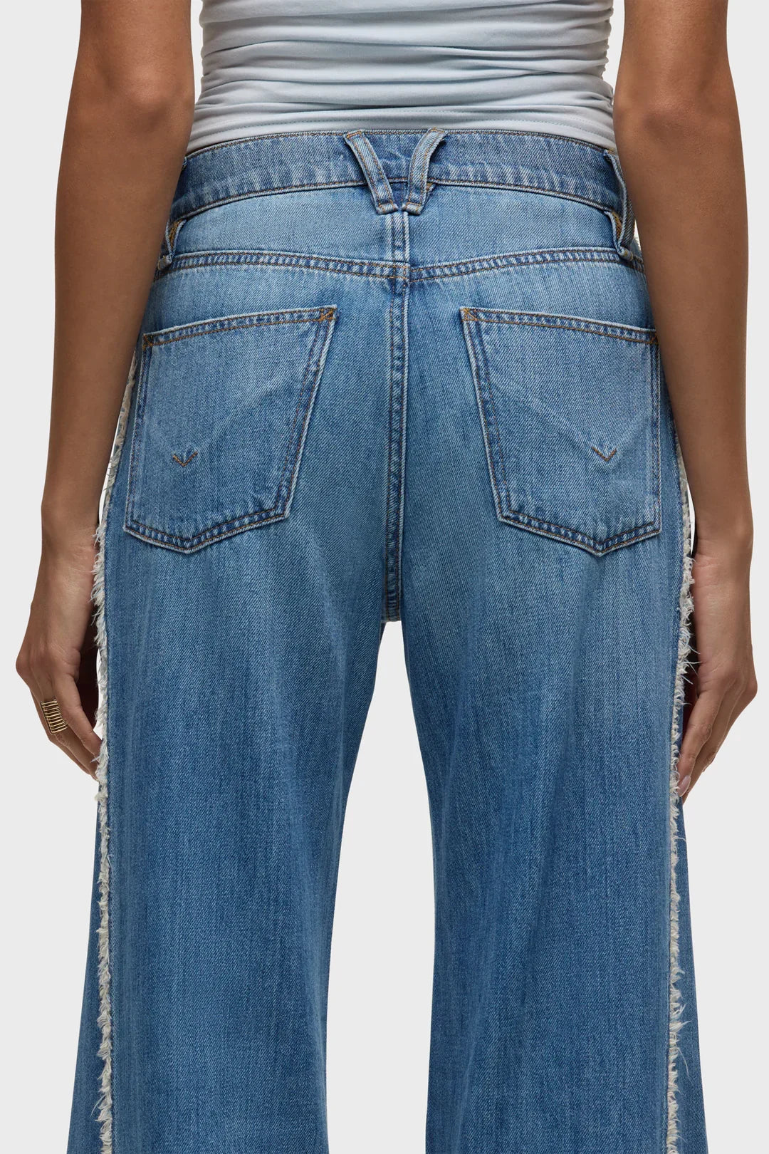Jodie Loose Fit Wide Leg w/ Frayed Seams