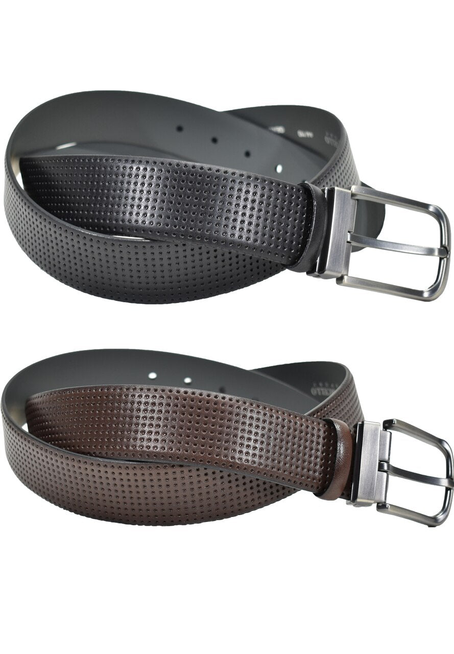 B10 Marcello Classic Perforated Leather Men's Belt